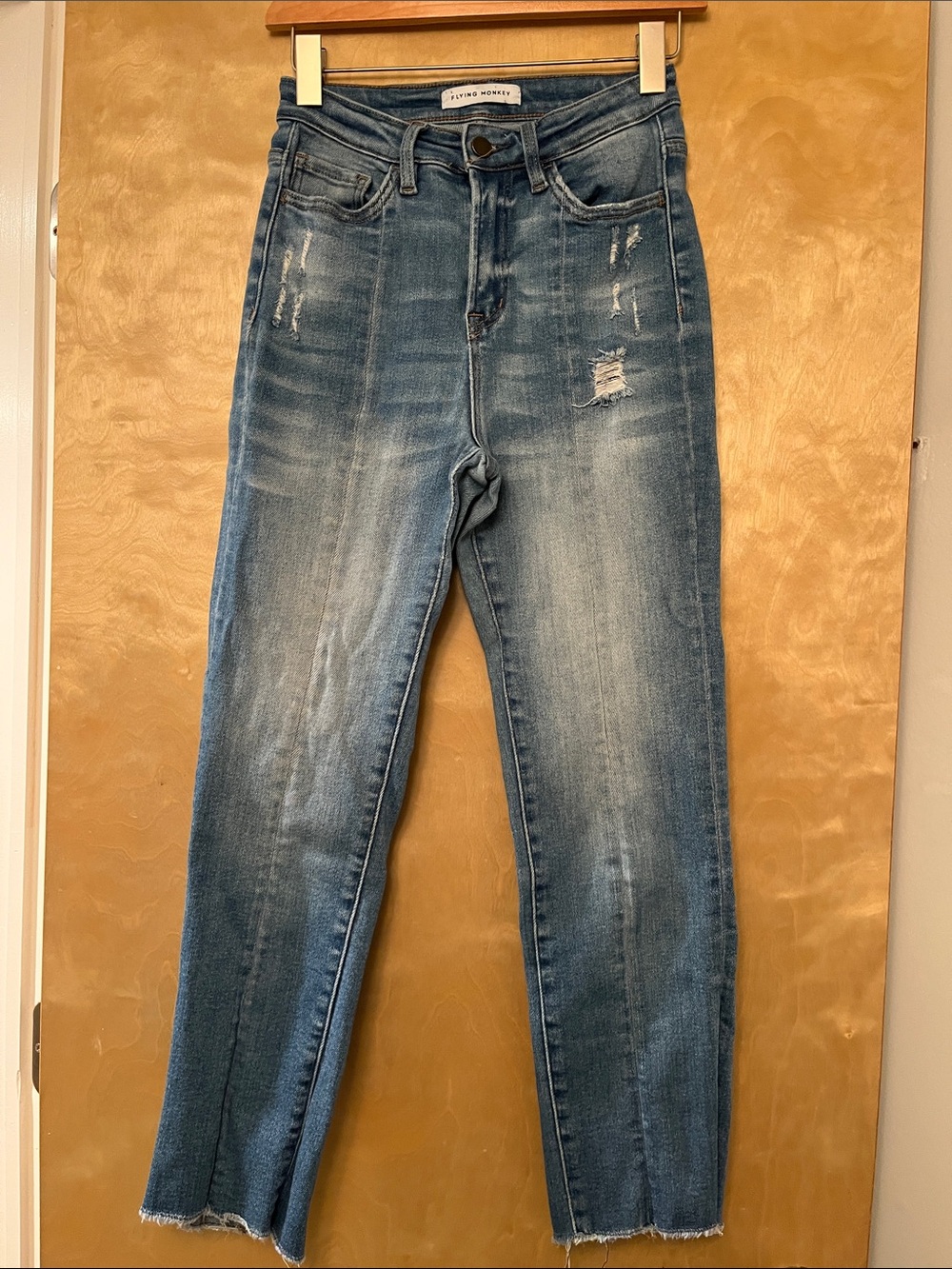 Flying Monkey High-Rise Jeans in Faded Blue